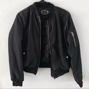 Black Bomber Jacket Women’s Size Medium